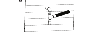 Downward drain line orientation