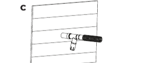 Sideways drain line orientation