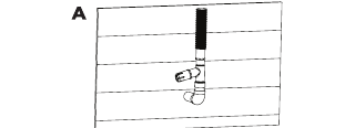 Upward drain line orientation